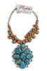 Made in the Deep South 1970s Turquoise & Quartz Pendant 1970s Necklace