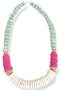 Sophie White & Pink Coconut Wood Necklace