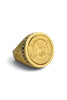 French Kande Mini Abeille Austrian Crystal Signet Ring