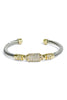 Next Choice Gold and Silver Cable Cuff Bracelet