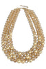 Made To Happen Light Topaz and Gold Beaded Layered Necklace