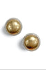 Dotty Worn Gold Stud Earrings