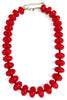 Hear You Say Red Beaded Necklace