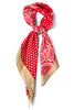 Taking a Chance Red and Dark Beige Square Scarf