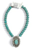 Made in the Deep South 1930s Brooch 1960s Turquoise Beads Necklace