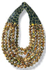 Leo Green Leopard Beaded Layered Necklace