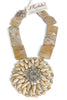 Made In The Deep South 1970s Shell Pendant 1950s Rhinestone Brooch 1960s Cherry Blossom Bead Necklace