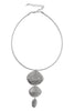 Full Of Hope Rhodium Linear Drop Choker Necklace