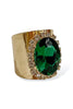 Sienna by TOVA River Green Adjustable Ring