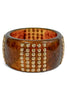 Mallory Light Brown Studded Wide Acrylic Bracelet