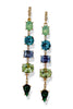 Keep In Mind Emerald Glass Shape Drop Earrings