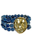 Scottie Blue Beaded Stretch Bracelet