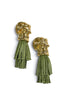 Knowing Forsure Gold and Olive Drop Earrings