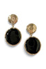 Make It Happen Black Round Dangle Earrings