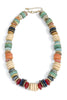 Start of It Worn Gold and Multi Chunky Disc Bead Mix Necklace