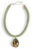 Teardrop Olive Pendant Necklace