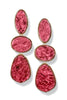 Gentle Stream Flowing Pink Dangle Earrings