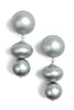 On The Edge Silver Wooden Drop Earrings