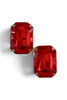 Bold Moments Red Glass Stone Earrings