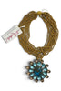 Made in the Deep South 1970s Quartz & Turquoise Pendant 1950s Necklace