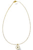 Fully Covered White Cross Enamel Pendant Necklace