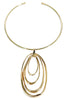More Impressions Gold Oval Pendant Necklace