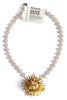 Made In The Deep South 1950s Floral Brooch 1960s Rose Quartz Beads Necklace