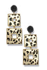 Out and About Cheetah Square Drop Earrings