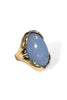 Aurora Blue and Gold Adjustable Ring