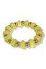 Crossing The Line Yellow Disc and Ball Beaded Bracelet