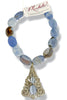 Made In The Deep South 1930s Brooch Blue Agate Necklace