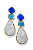 With The Vibes Blue Multi Shape Dangle Earring