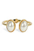 Vienna Ivory Cabochon Open Cuff Bracelet