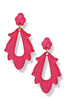 Delaney Hot Pink Resin Drop Earrings