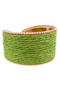 Island Hopping Raffia Cuff Bracelet - Lime Green - FINAL SALE