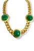 Yochi Best Time Green Station Chain Necklace