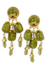 Royal Touch Green Chandelier Dangle Earrings