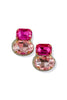 Blakleigh Pink Glass Stone Stud Earrings