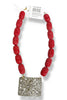 Made in the Deep South 1930s Shoe Clip 1970s NOS Coral Bead Necklace