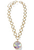Becca Abalone Gold Statement Necklace