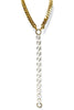 TOVA Cara Antique Gold Matte White Necklace