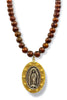 Virtue Lady of Guadalupe Large Pearl Necklace