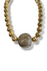 Made in the Deep South 1960s Agate Stone Gold Bead Necklace