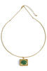 Pure Joy Green Stone Wire Choker Necklace
