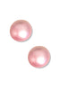 Charming Light Pink Pearlescent Wood Earrings