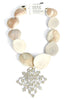 Made In The Deep South 1950s Brooch 1960s Cowrie Shell Bead Necklace