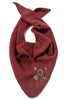 Fresh Feels Burgundy Beaded Triangle Scarf