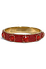 TWT® Bailee Burgundy Stone Station Bangle Bracelet