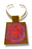 Kilim New Choker Necklace Suede Red Silk 2