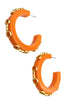 Calvin Horsebit Earrings - Orange